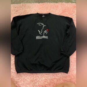 Vintage 90’s Beauty And The Beast Sweatshirt Broadway Musical Disney Black XL